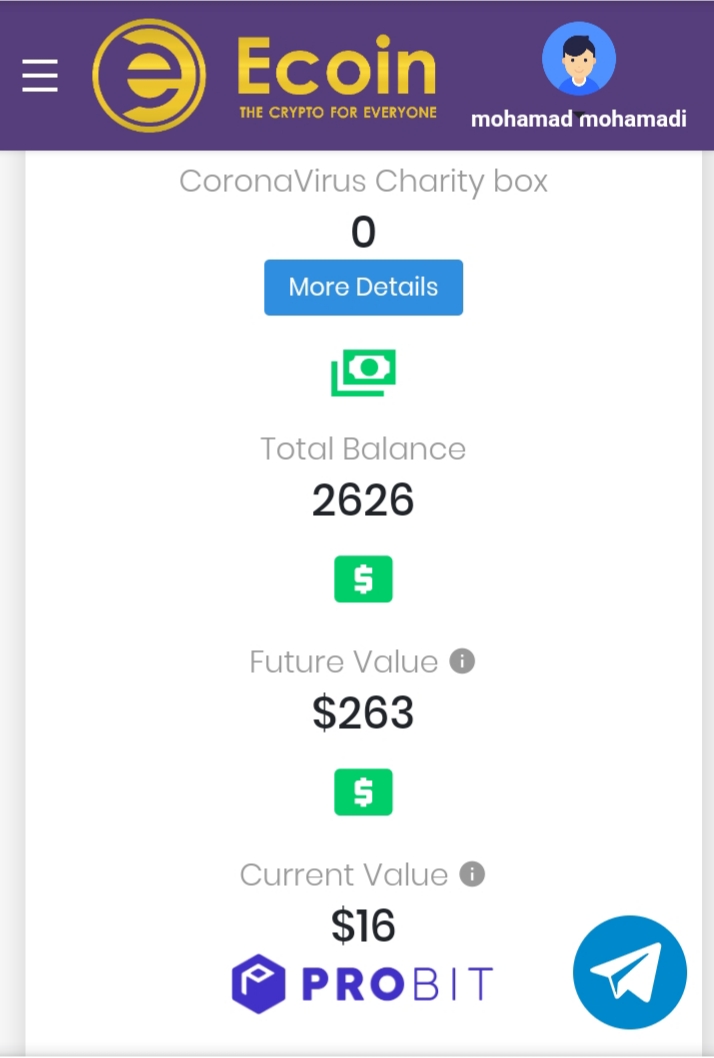 کسب توکن جدید Ecoin,برداشت پس از ثبت نام