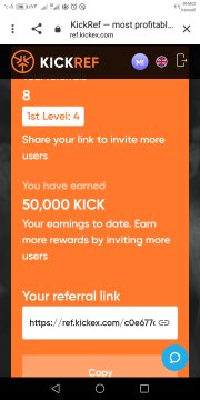 کسب رایگان ارزkickتوکن 50000هدیه 