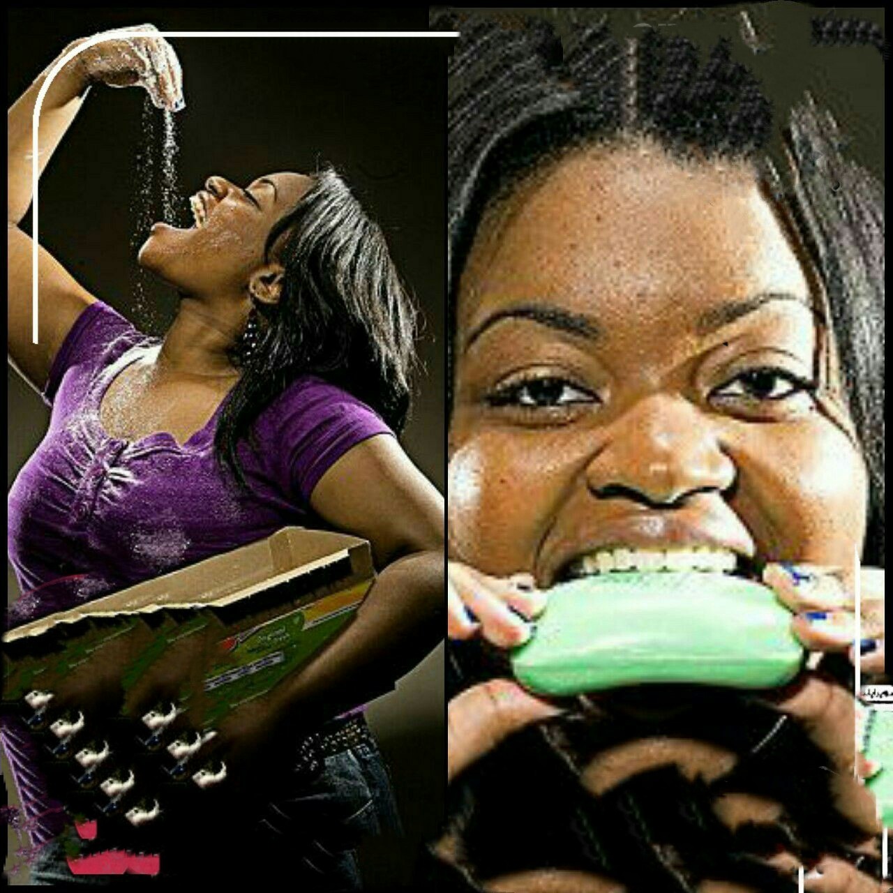 دختری که صابون میخورد