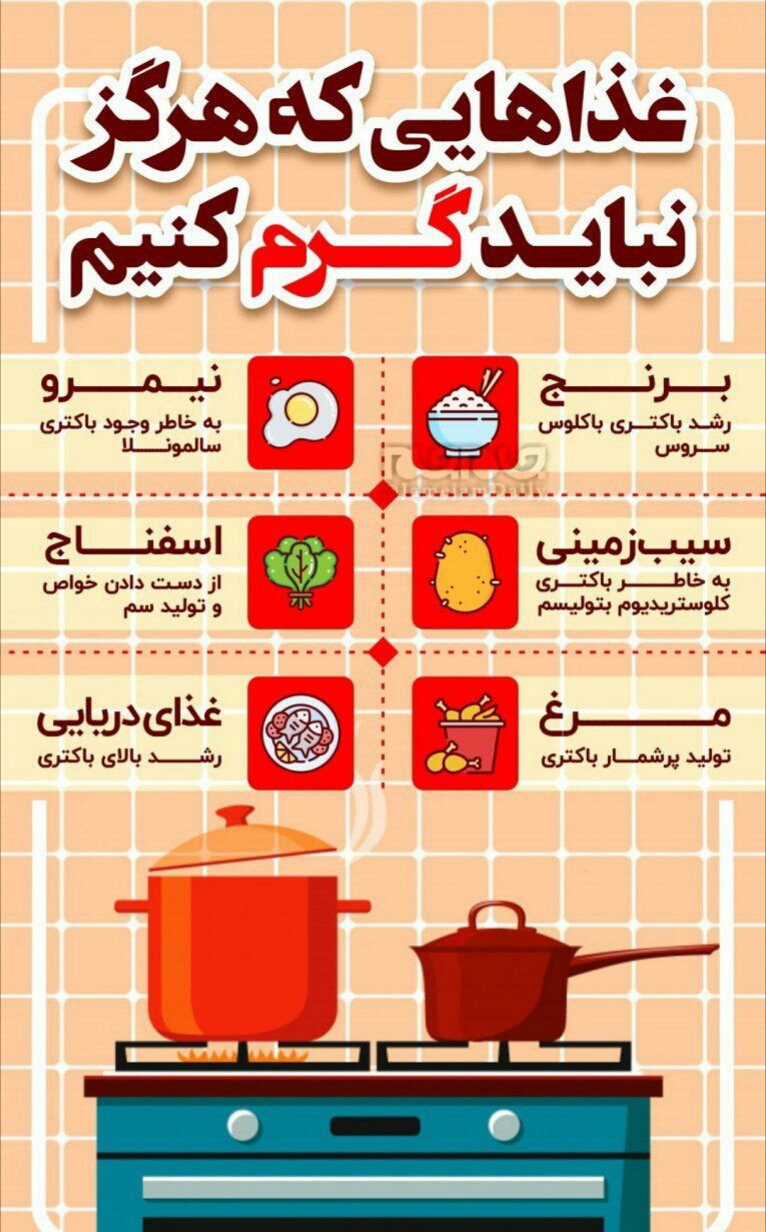 غذاهایی که نباید گرم شوند