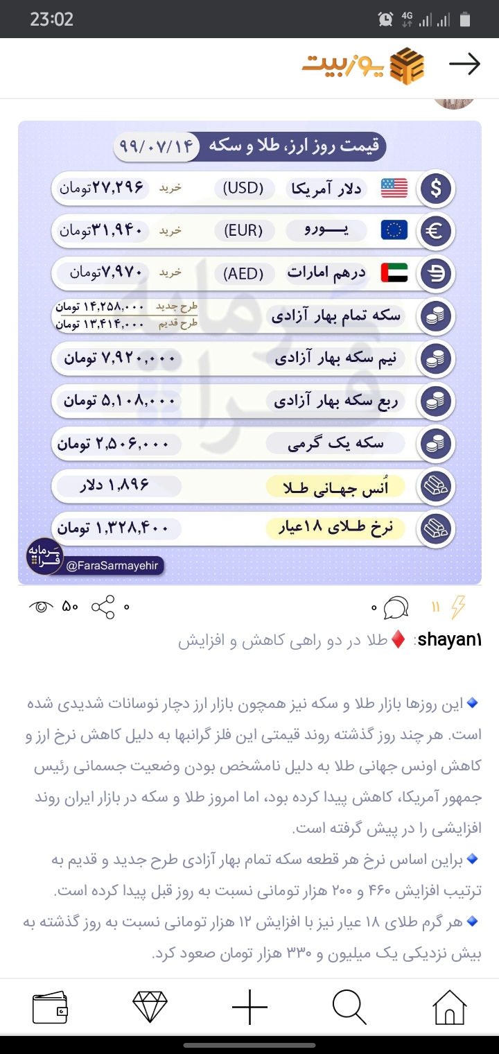 طلا در دوراهی کاهش و افزایش