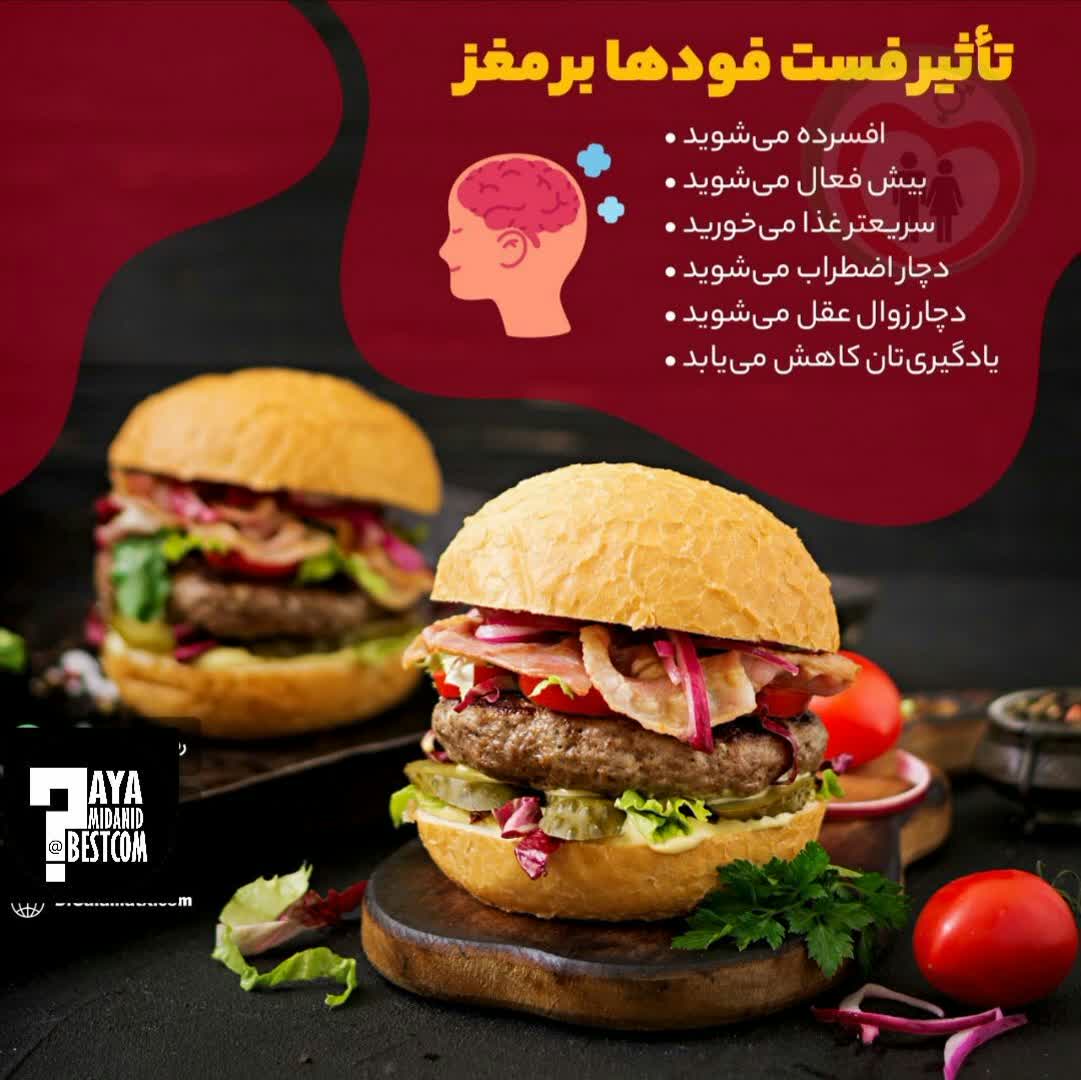تأثیر فست فودها بر مغز