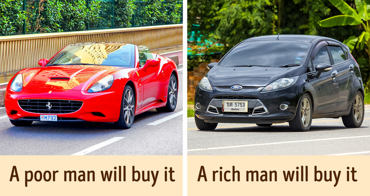 خریدن چیزهای گران قیمت بی مصرف نشانه فقر است