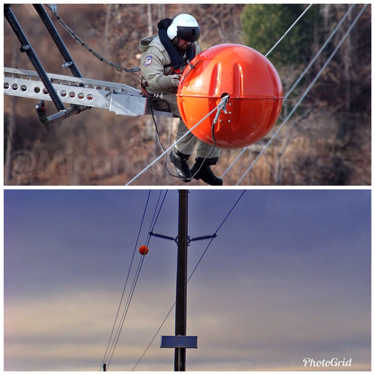 دلیل توپهای قرمز روی سیم برق