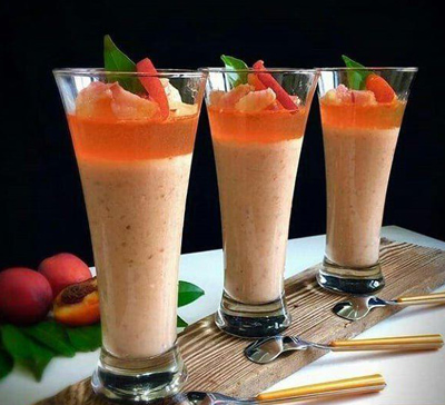 طرز تهیه دسر هلو