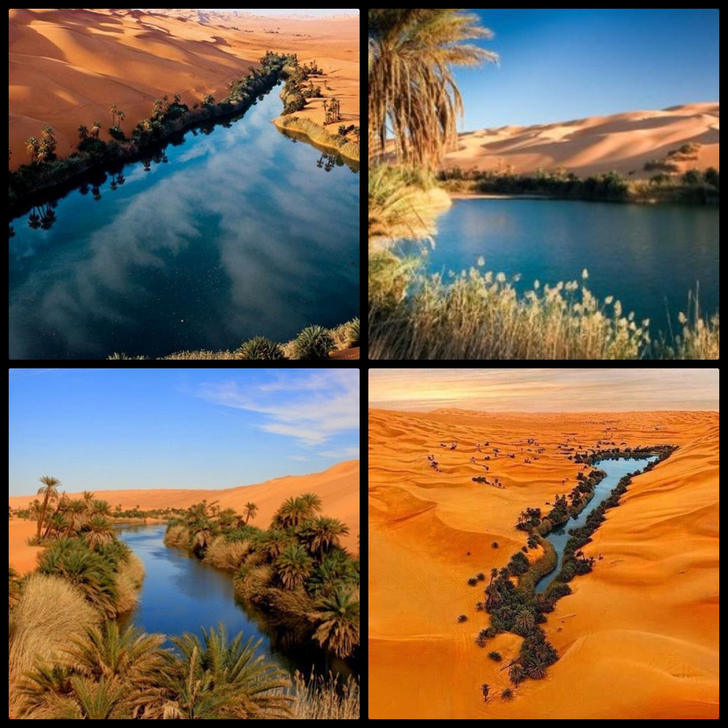 دریاچه اوباری در بیابان لیبی