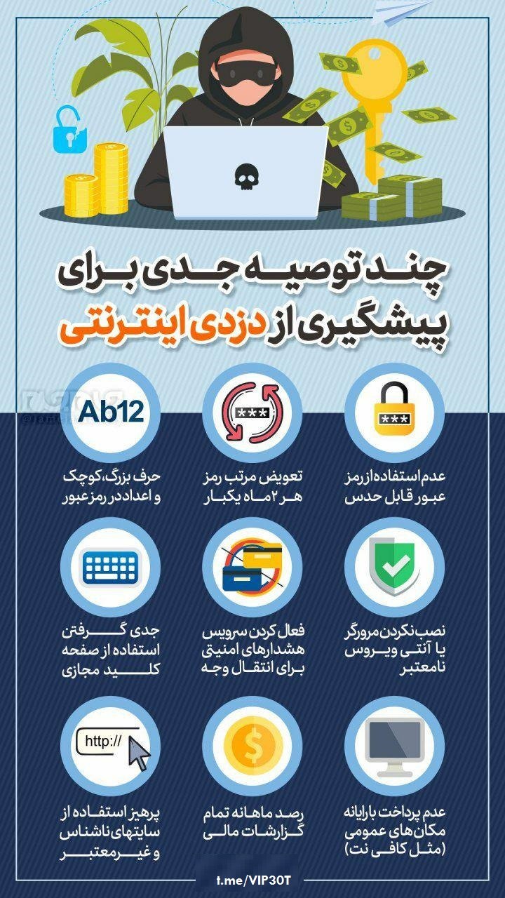  پیشگیری از دزدی های اینترنتی 