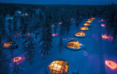 روستای اسکیمو در وسط جنگل در فنلاند