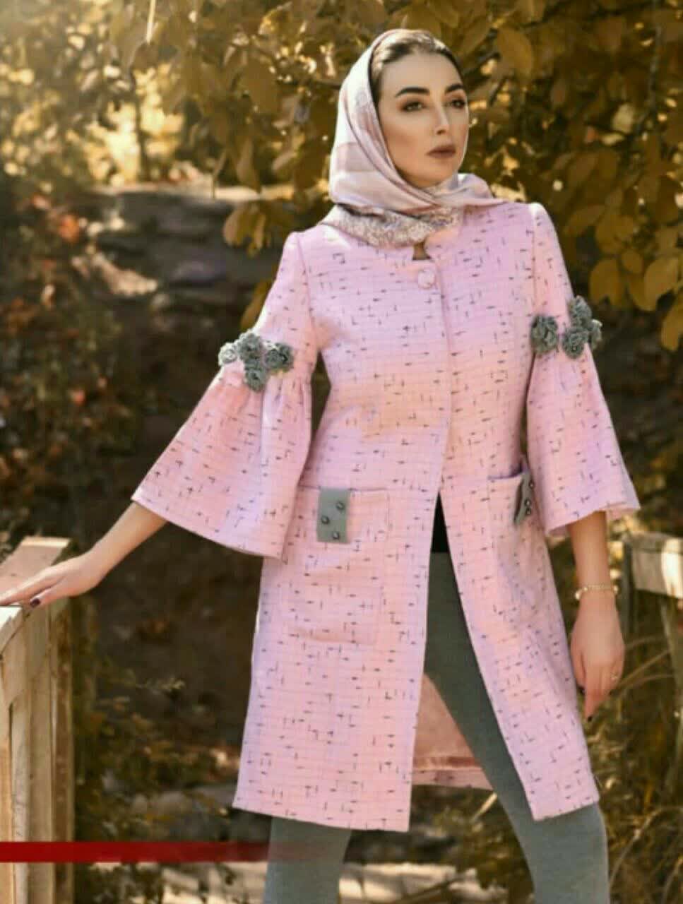 ست لباس صورتی و خاکستری