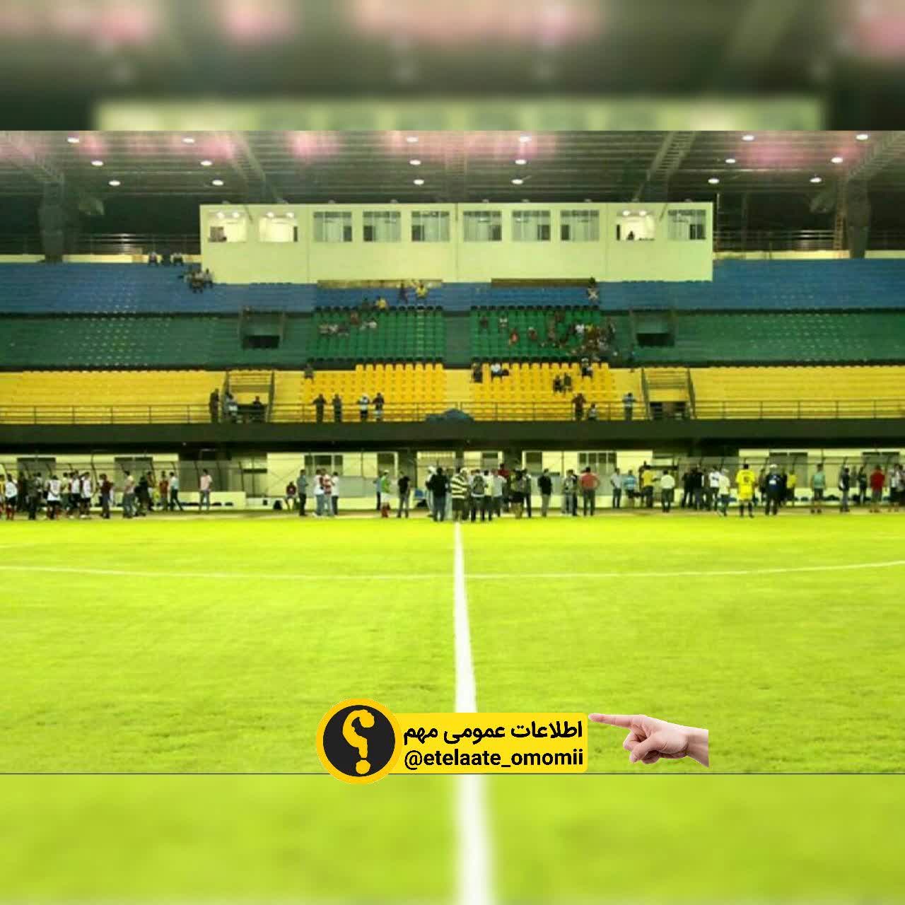 خط ميانى در استاديوم فوتبال zerao 