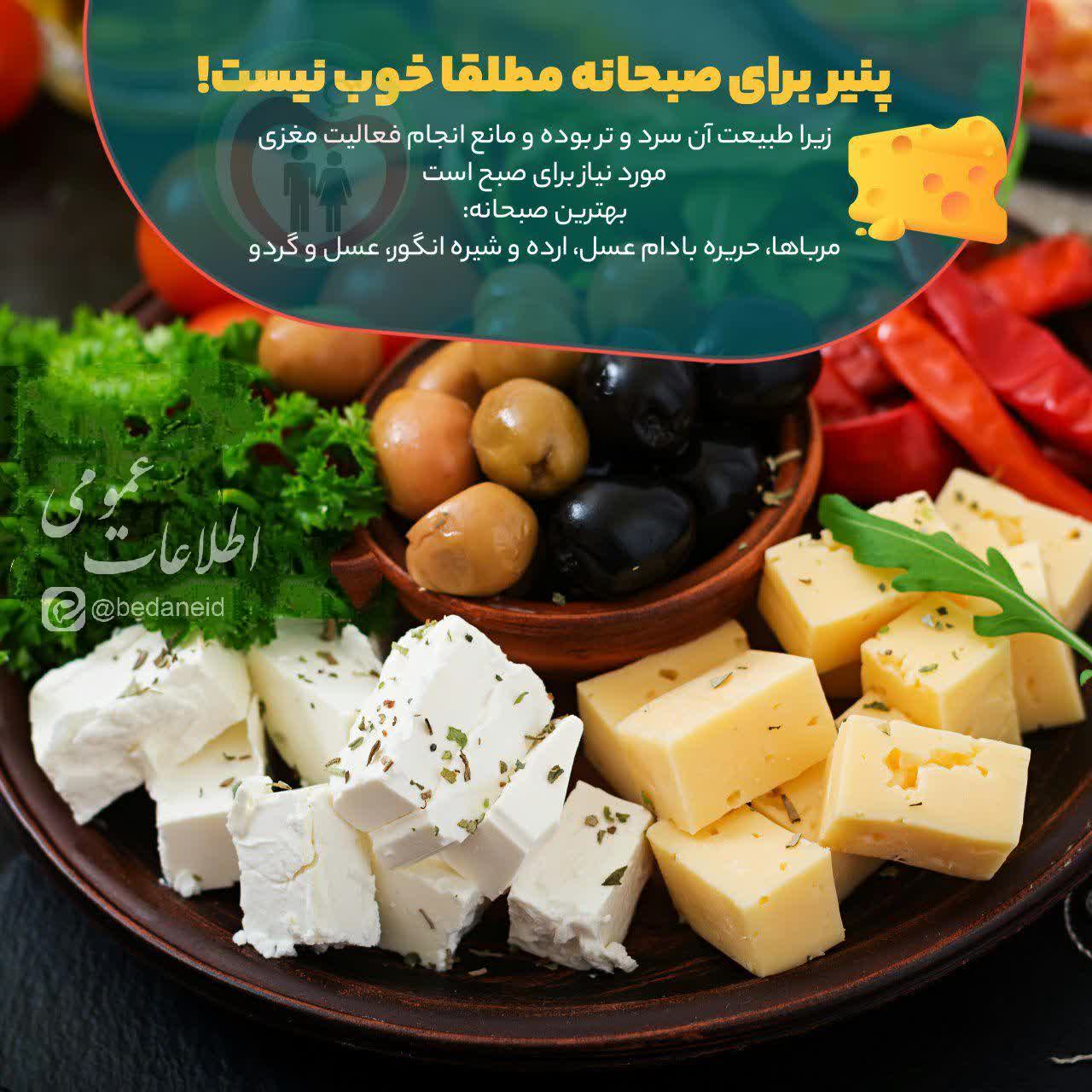 پنیر برای صبحانه مطلقا خوب نیست!