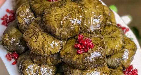 طرز تهیه دلمه برگ مو